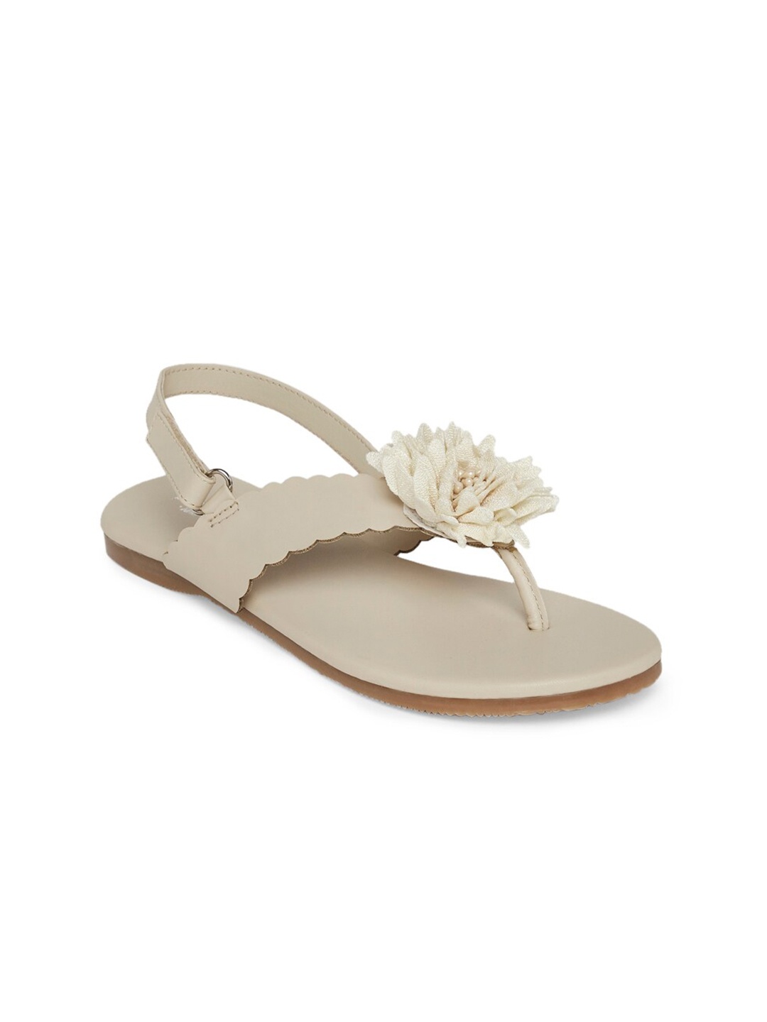 Pantaloons Junior Girls Beige Embellished Open Toe Flats