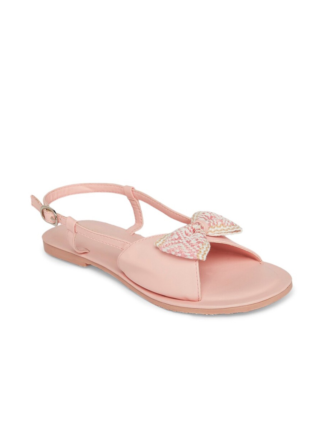 

Pantaloons Junior Girls Open Toe Flats with Bows, Pink