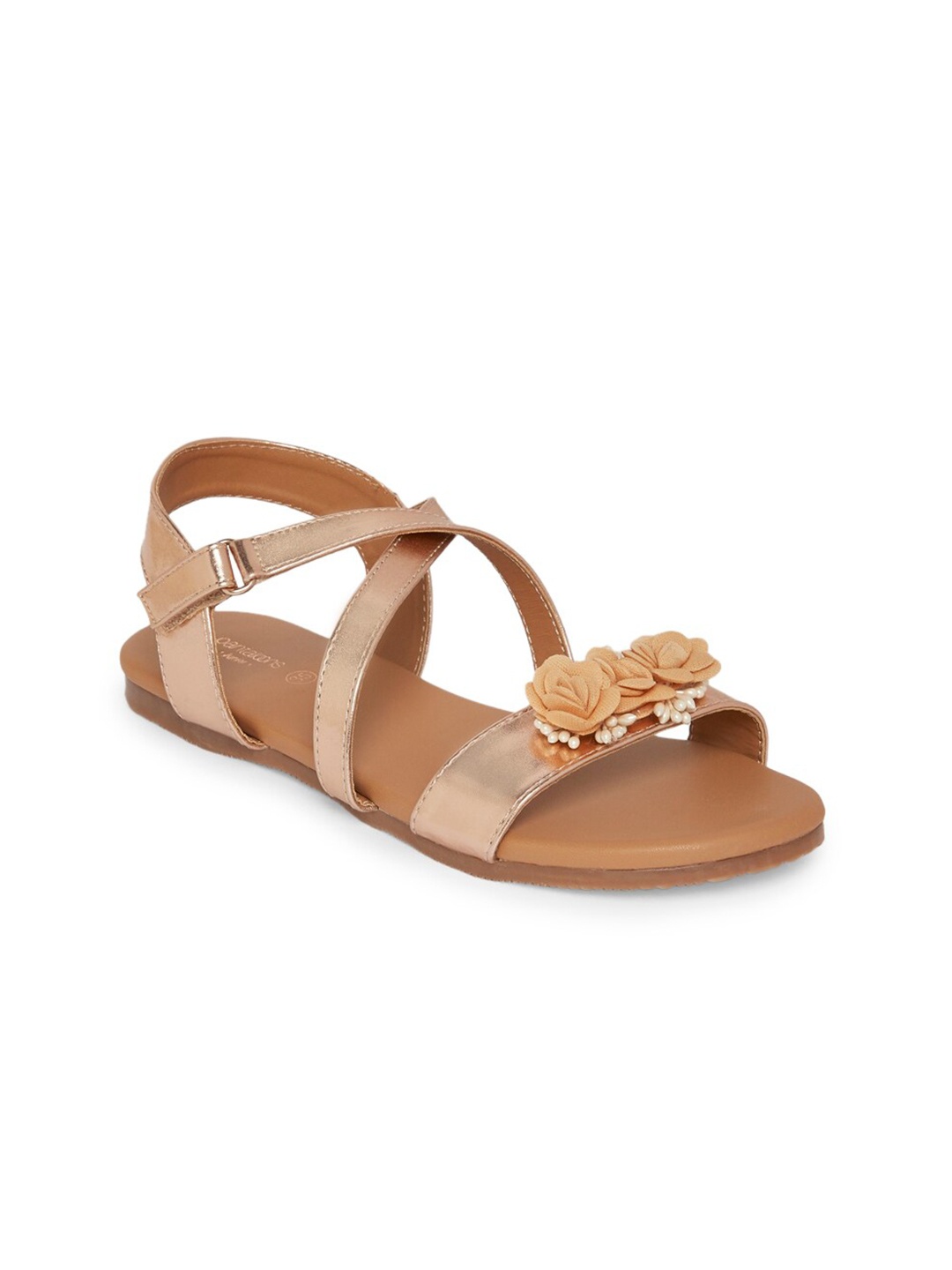 

Pantaloons Junior Girls Embellished Open Toe Flats, Beige