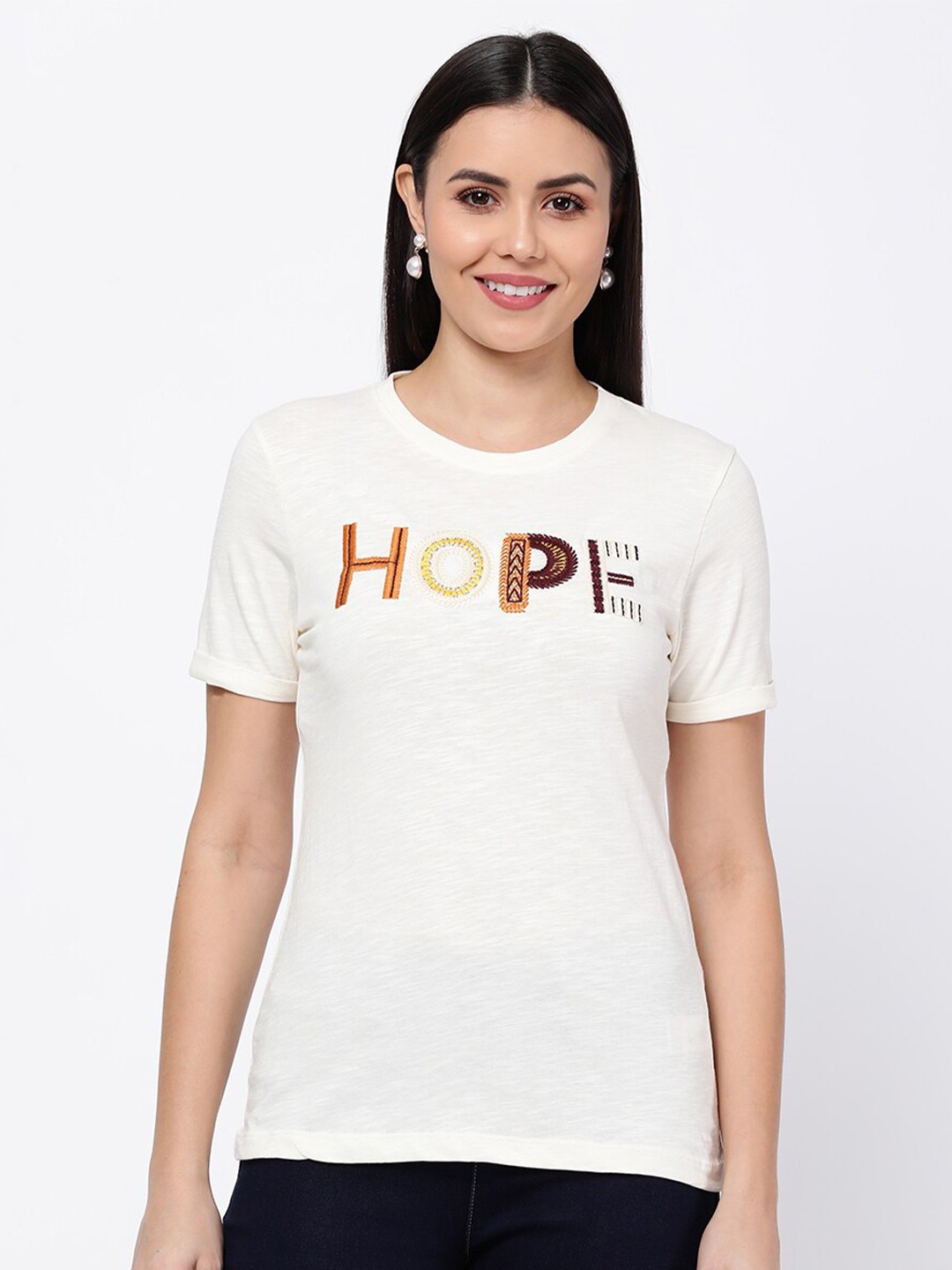 

R&B White Print T-shirt