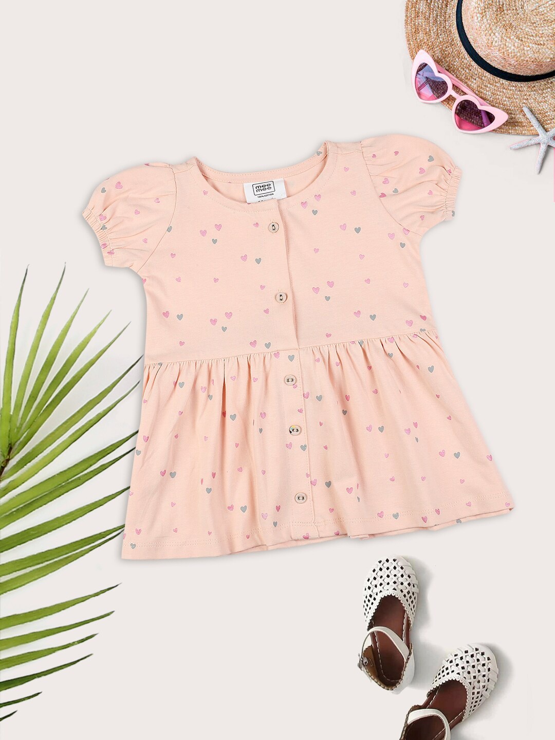 

MeeMee Girls Pink Cotton Dress