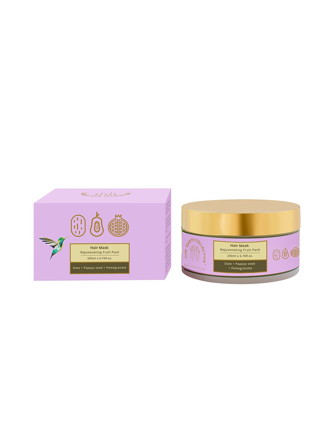 

The Earth Collective Rejuvenating Fruit Pack Hair Mask with Date & Papaya Seed - 200ml, Lavender