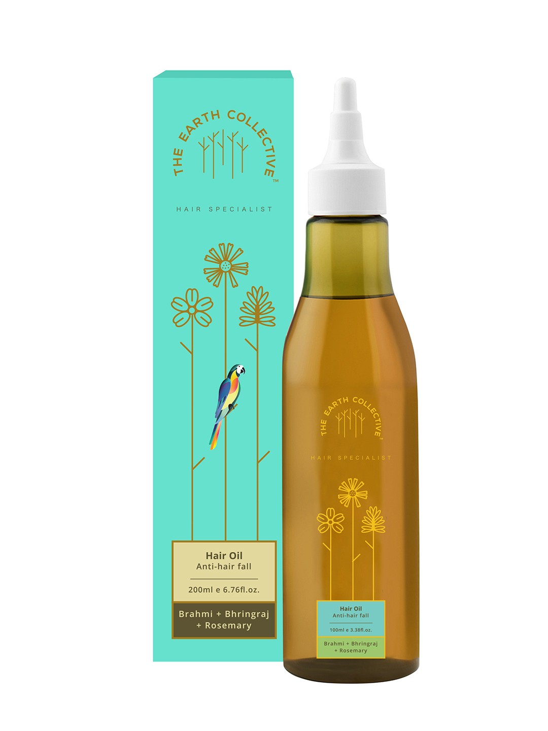 

The Earth Collective Anti Hair Fall Hair Oil with Brahmi & Bhringraj - 200 ml, Blue