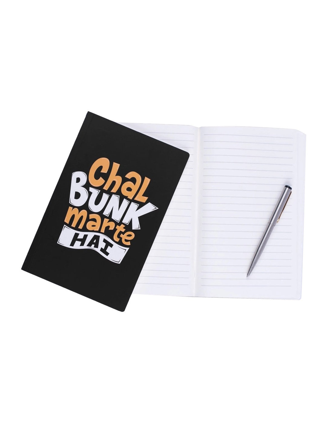

Bewakoof Black & White Bunk Marte Hai Chal Notebook