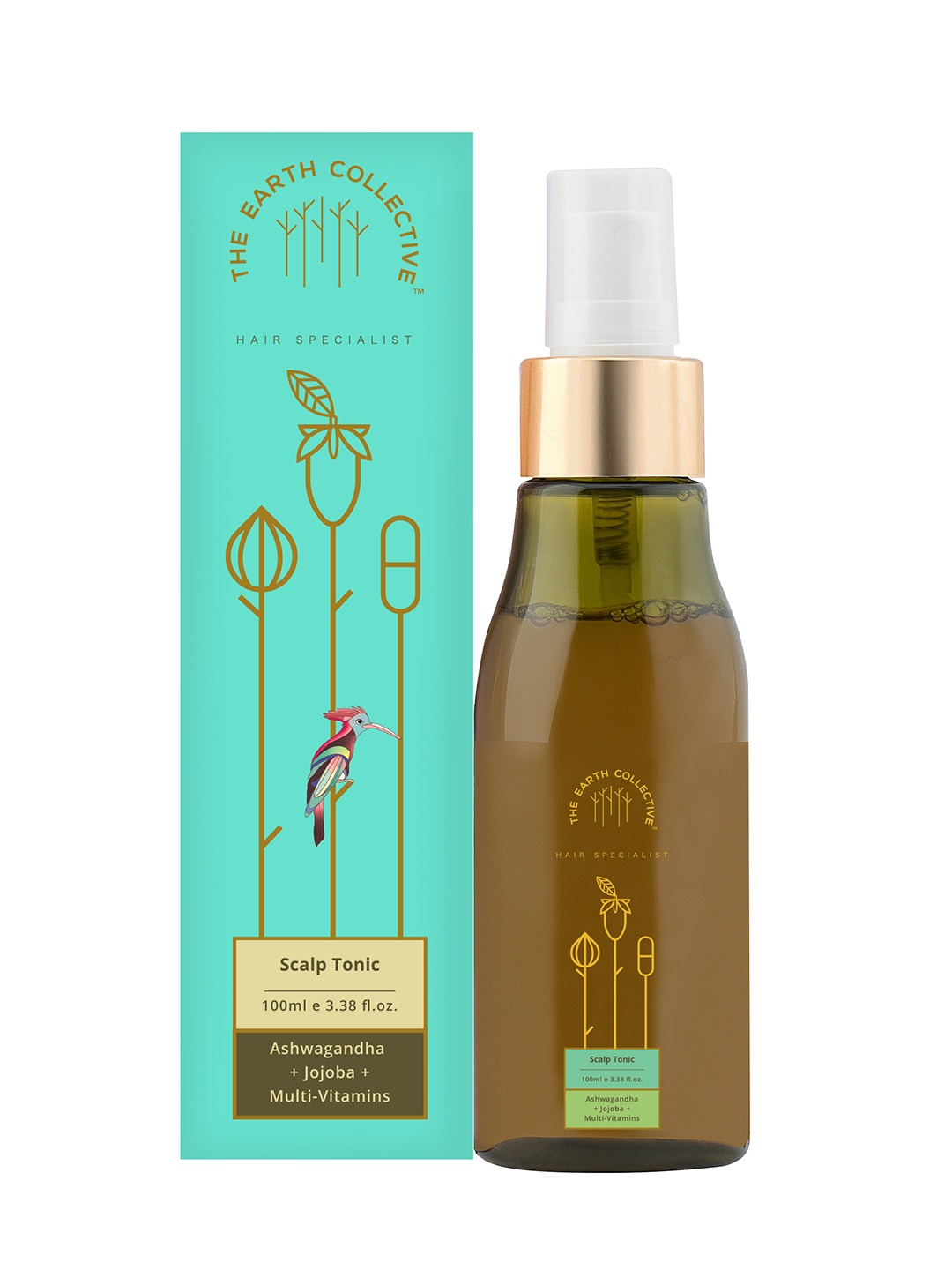 

The Earth Collective Scalp Tonic with Ashwagandha & Jojoba - 100ml, Blue