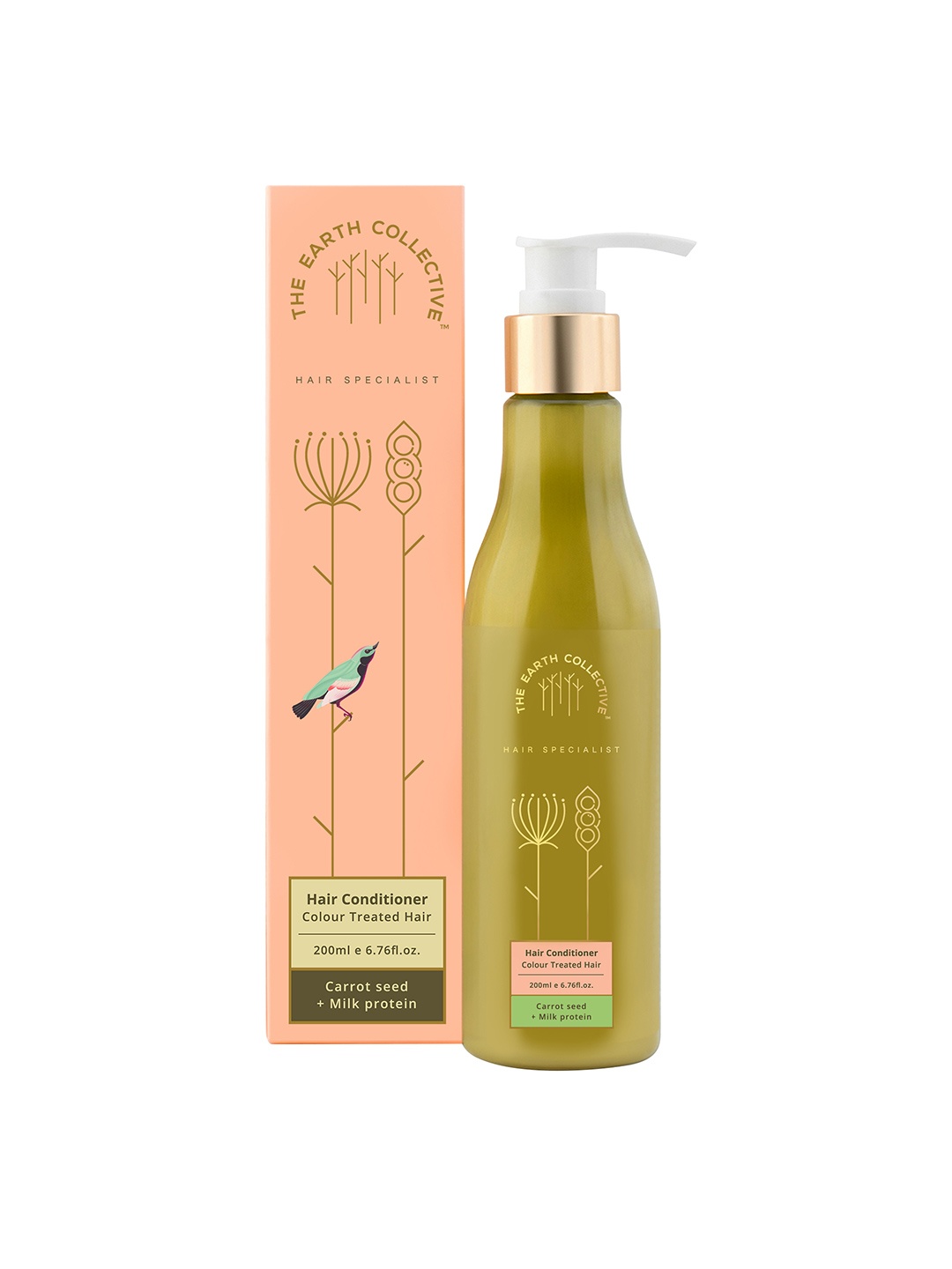 

The Earth Collective Colour Treated Hair Conditioner with Carrot Seed & Milk Protein 200ml, Peach
