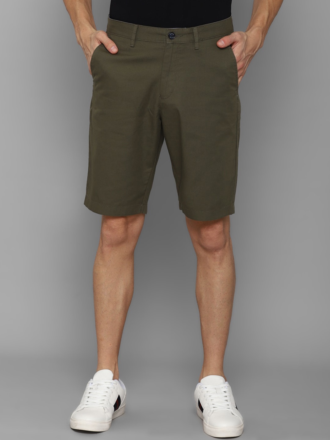 

Allen Solly Men Slim Fit Shorts, Olive