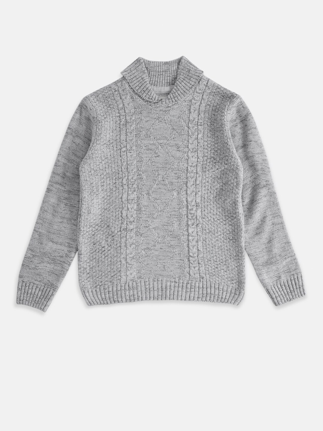 

Pantaloons Junior Boys Grey Cable Knit Pullover
