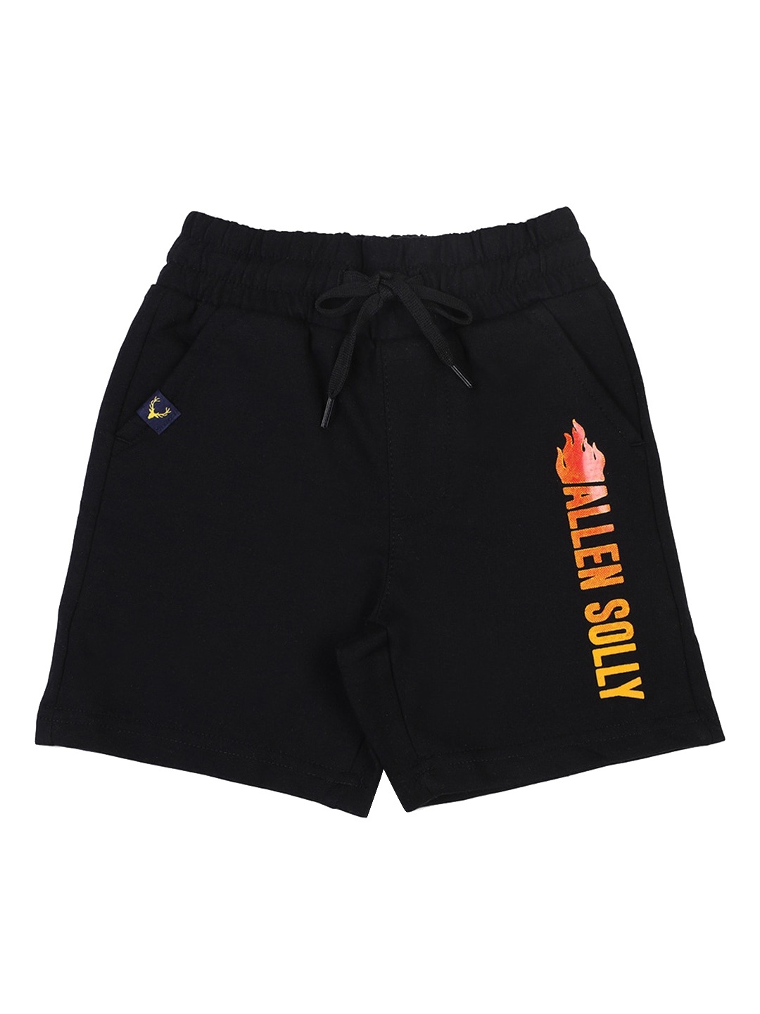 

Allen Solly Junior Boys Typography Printed Shorts, Black