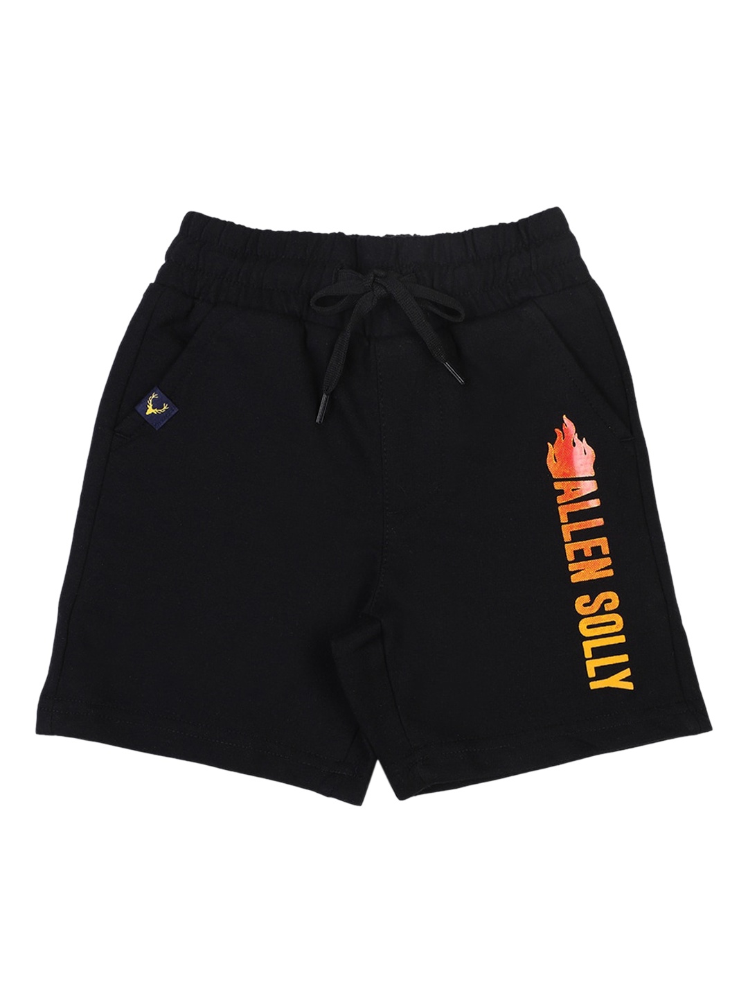 

Allen Solly Junior Boys Typography Printed Shorts, Black