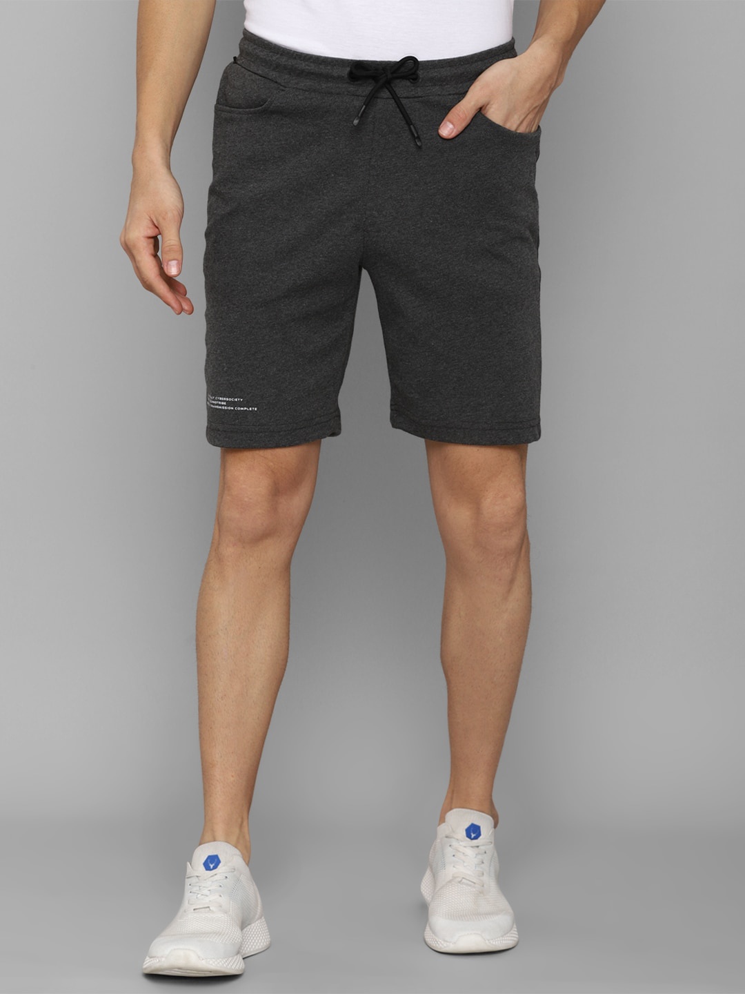 Allen Solly Tribe Men Slim Fit Shorts, Grey