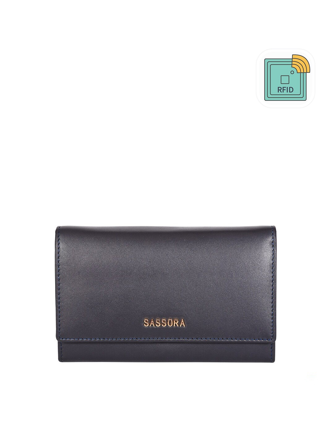 

Sassora Women Leather Envelope Purse, Blue