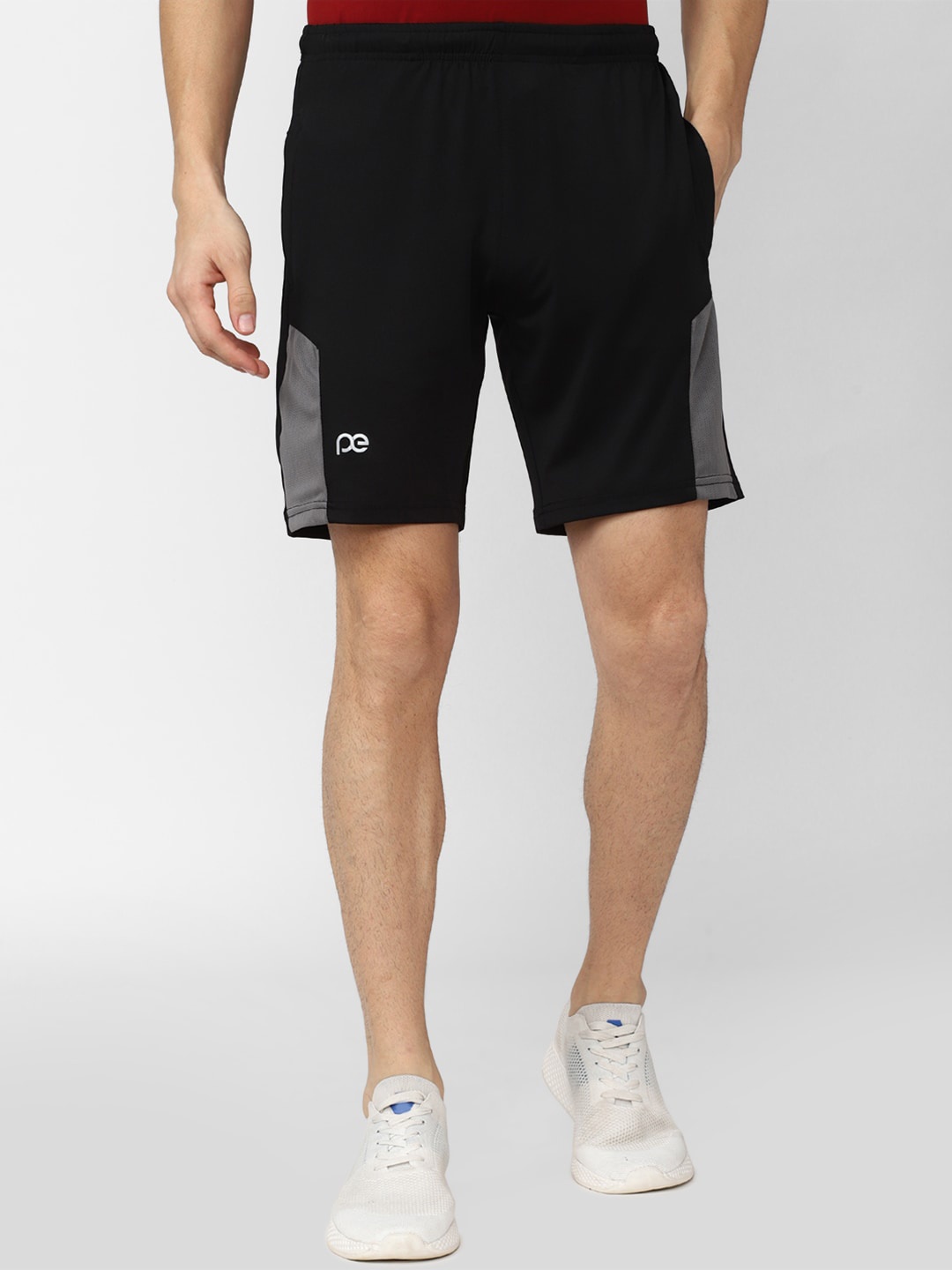 

Peter England Casuals Men Slim Fit Sports Shorts, Black