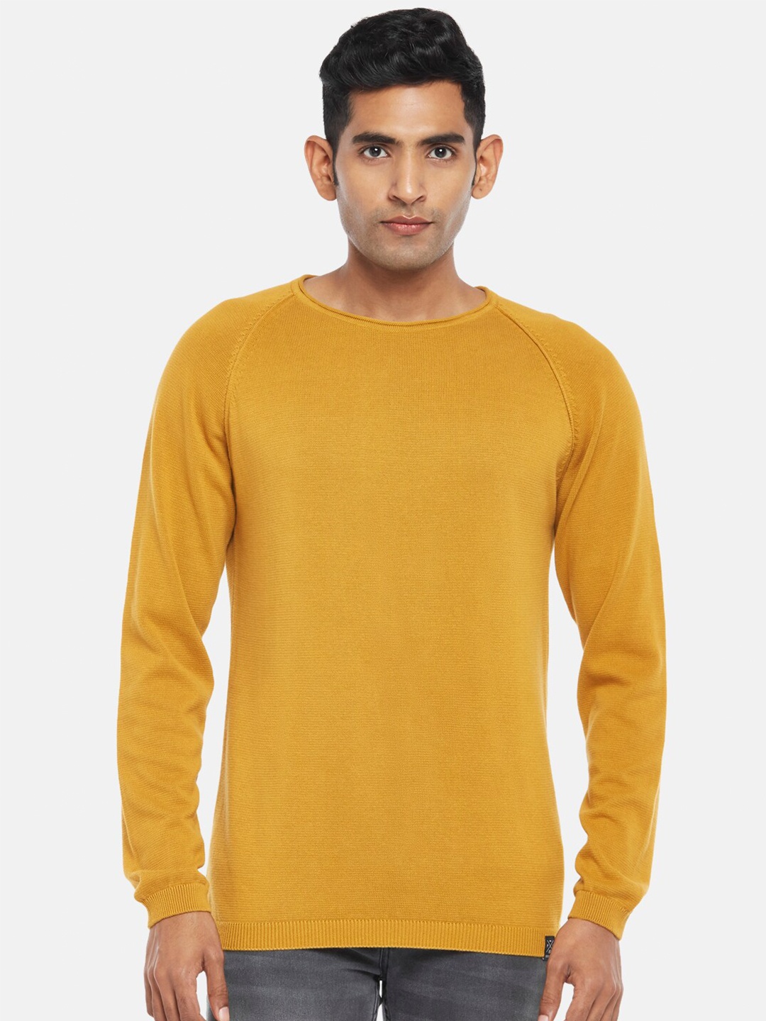 

People Men Mustard Pullover