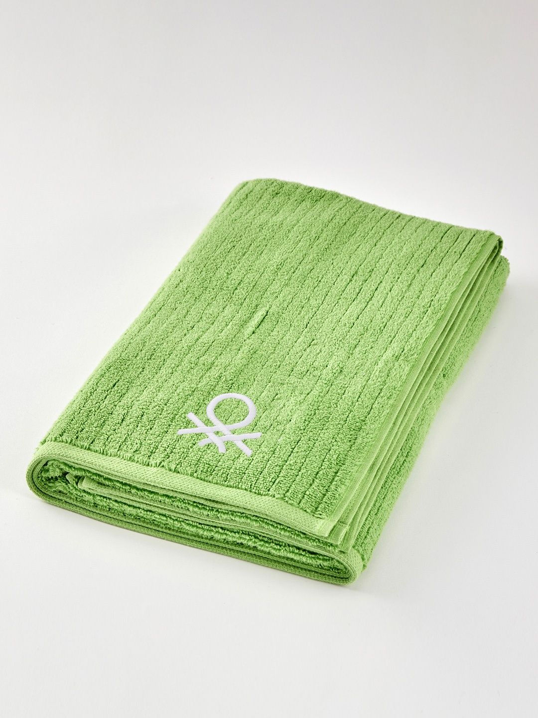 United Colors of Benetton Green Safari Cotton Zero Twist Bath towel