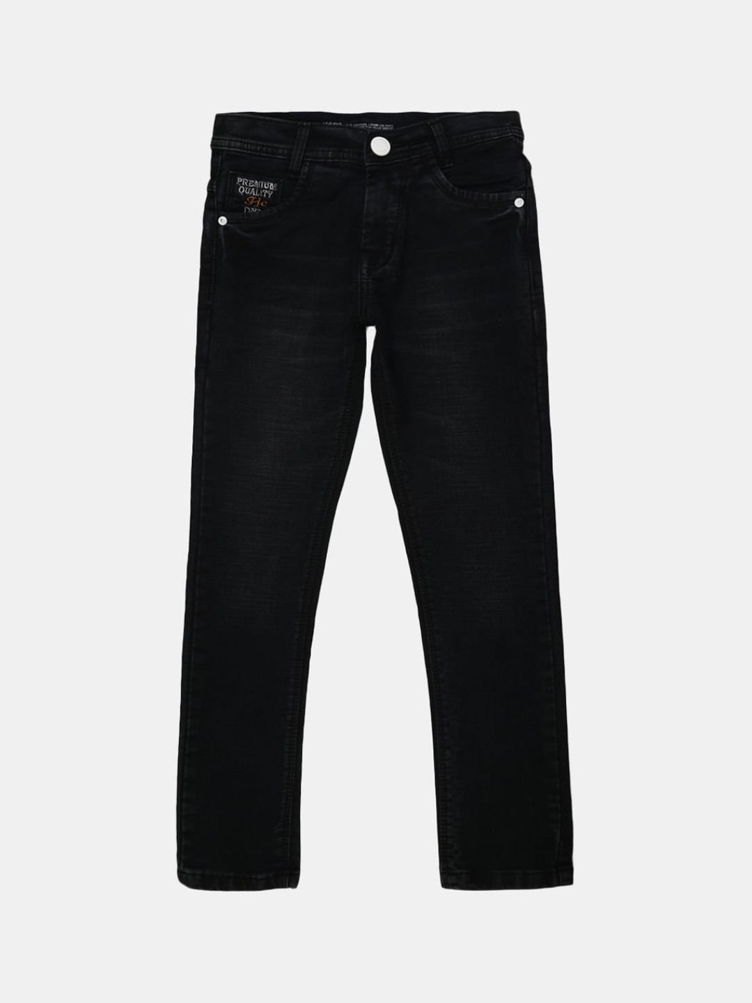 

V-Mart Boys Black Mildly Distressed Light Fade Jeans