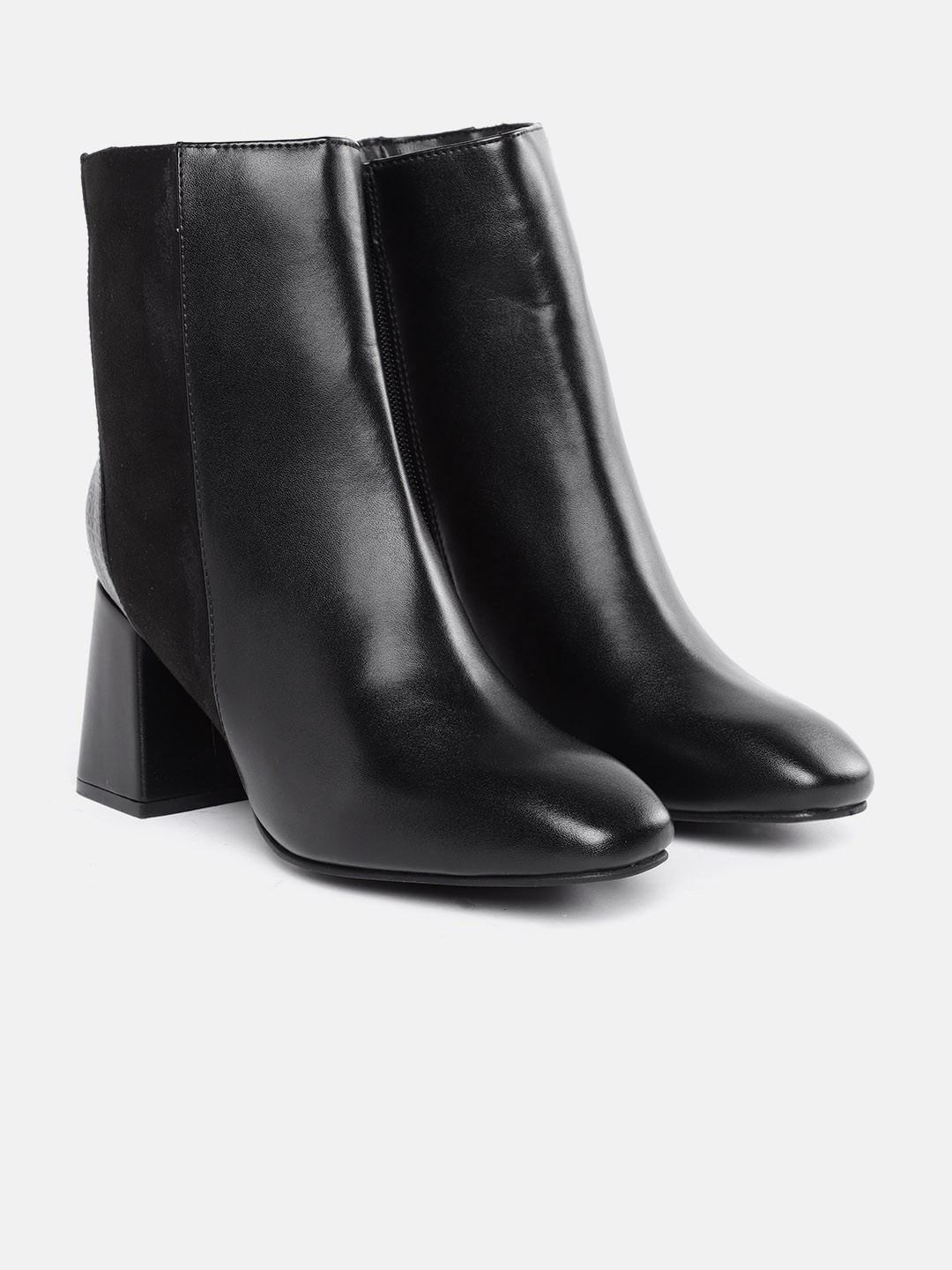 

CORSICA Women Black Solid Mid-Top Block Heel Boots