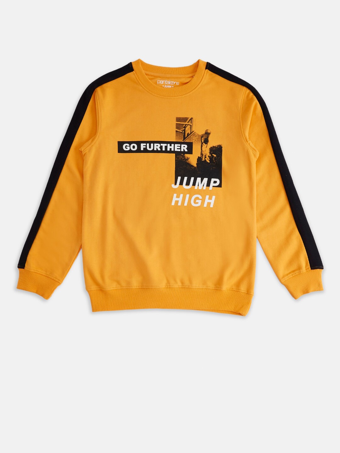 

Pantaloons Junior Boys Orange Printed Sweatshirt