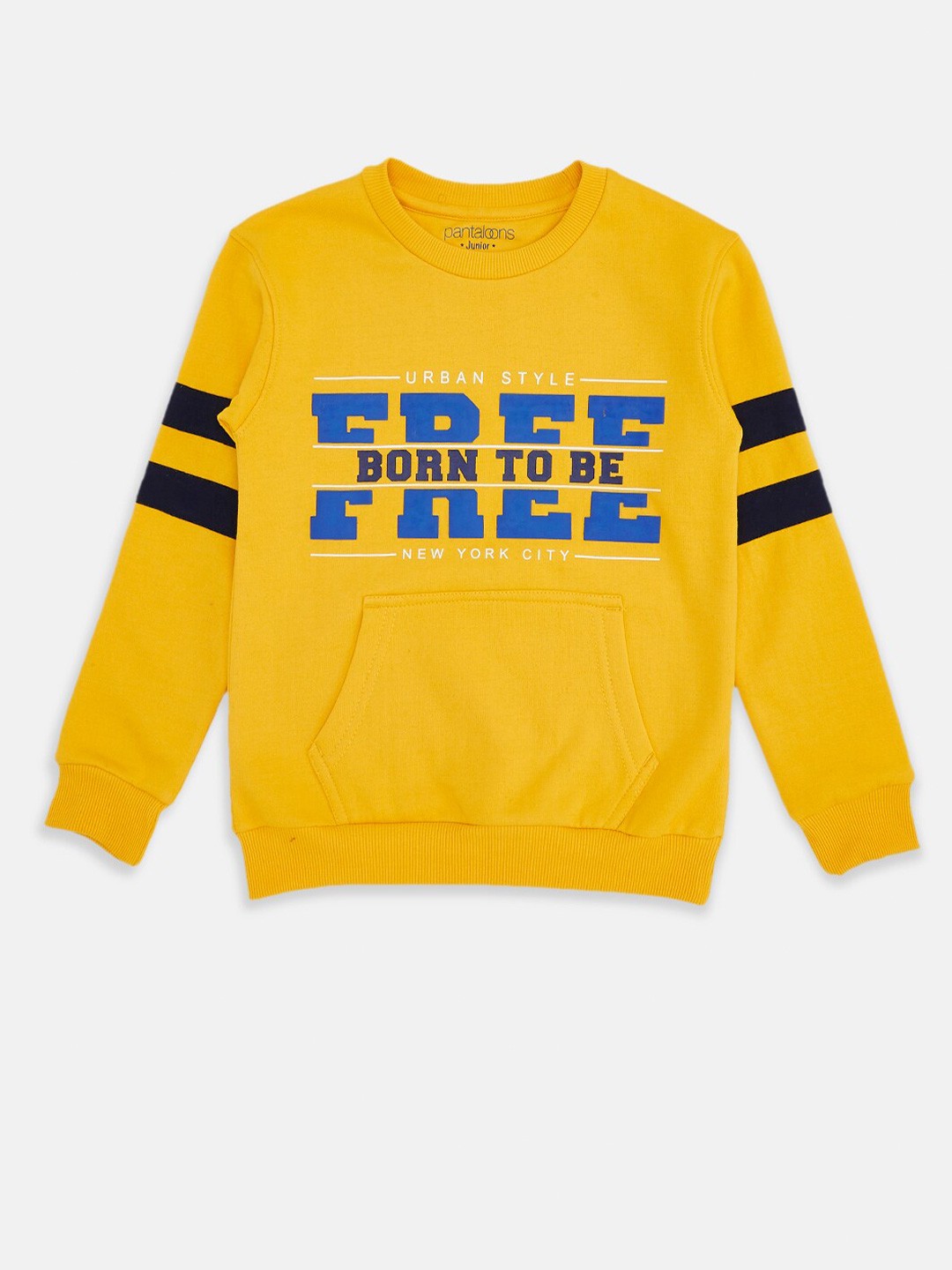 

Pantaloons Junior Boys Mustard Yellow Printed Sweatshirt