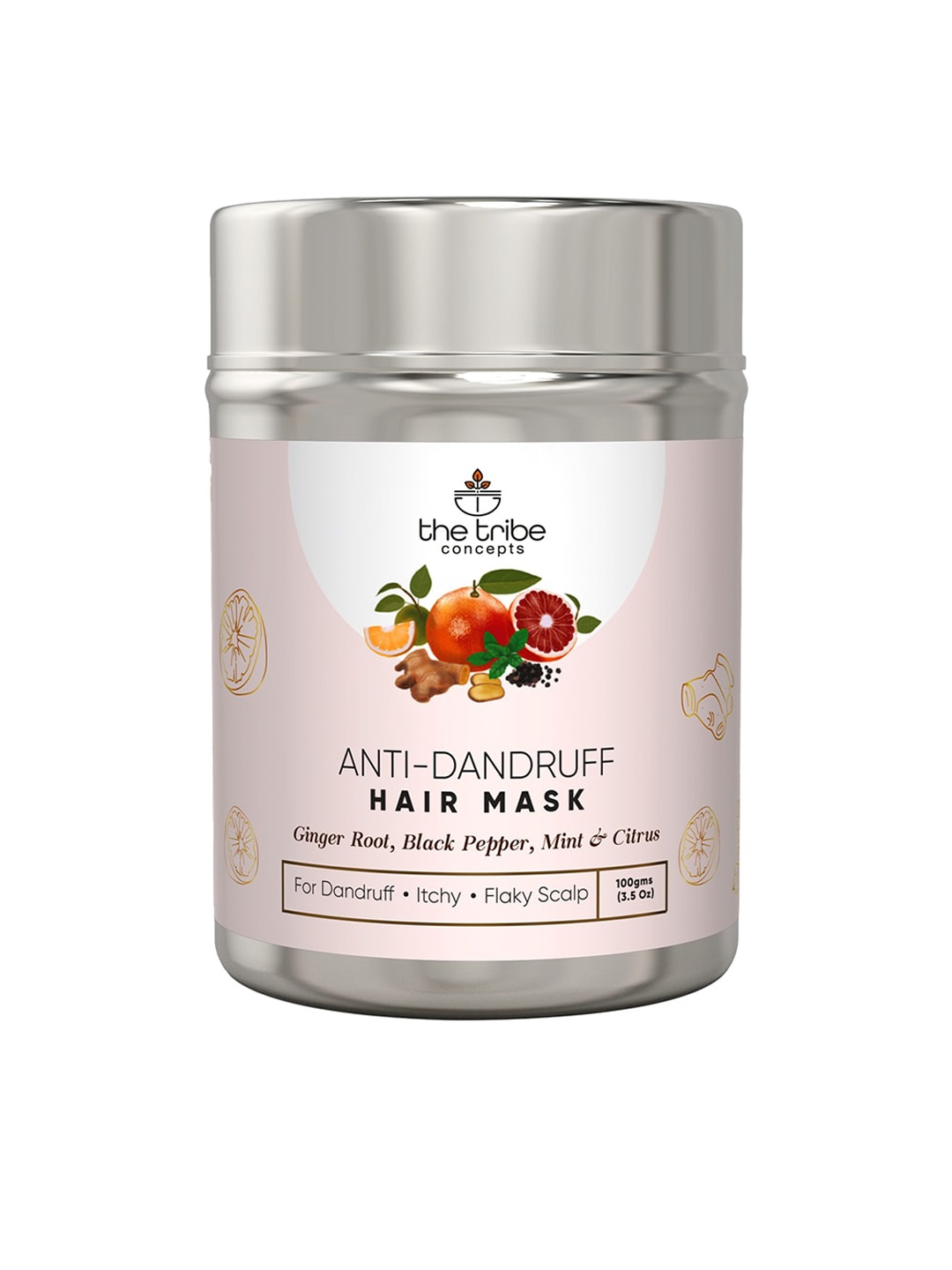 

The Tribe Concepts Anti-Dandruff Hair Mask/with Steel Tin, Peach