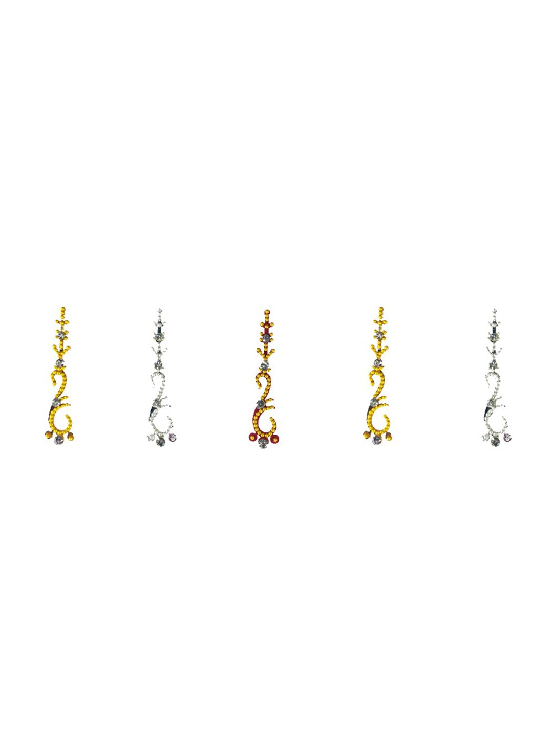 

Comet Busters Set Of 5 Multicolor Bindi Sindhoor, Multi