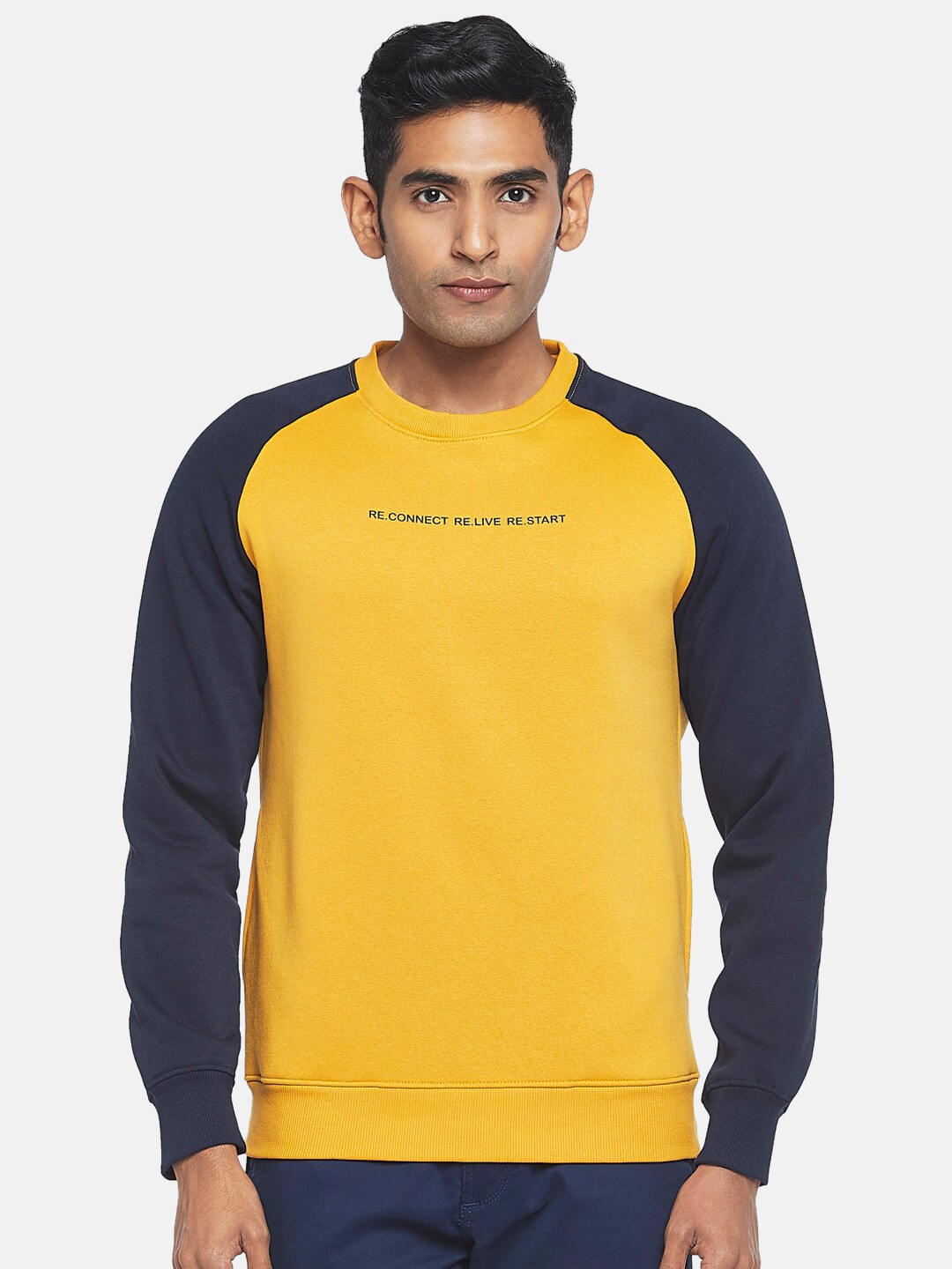 

Urban Ranger by pantaloons Men Mustard Sweatshirt