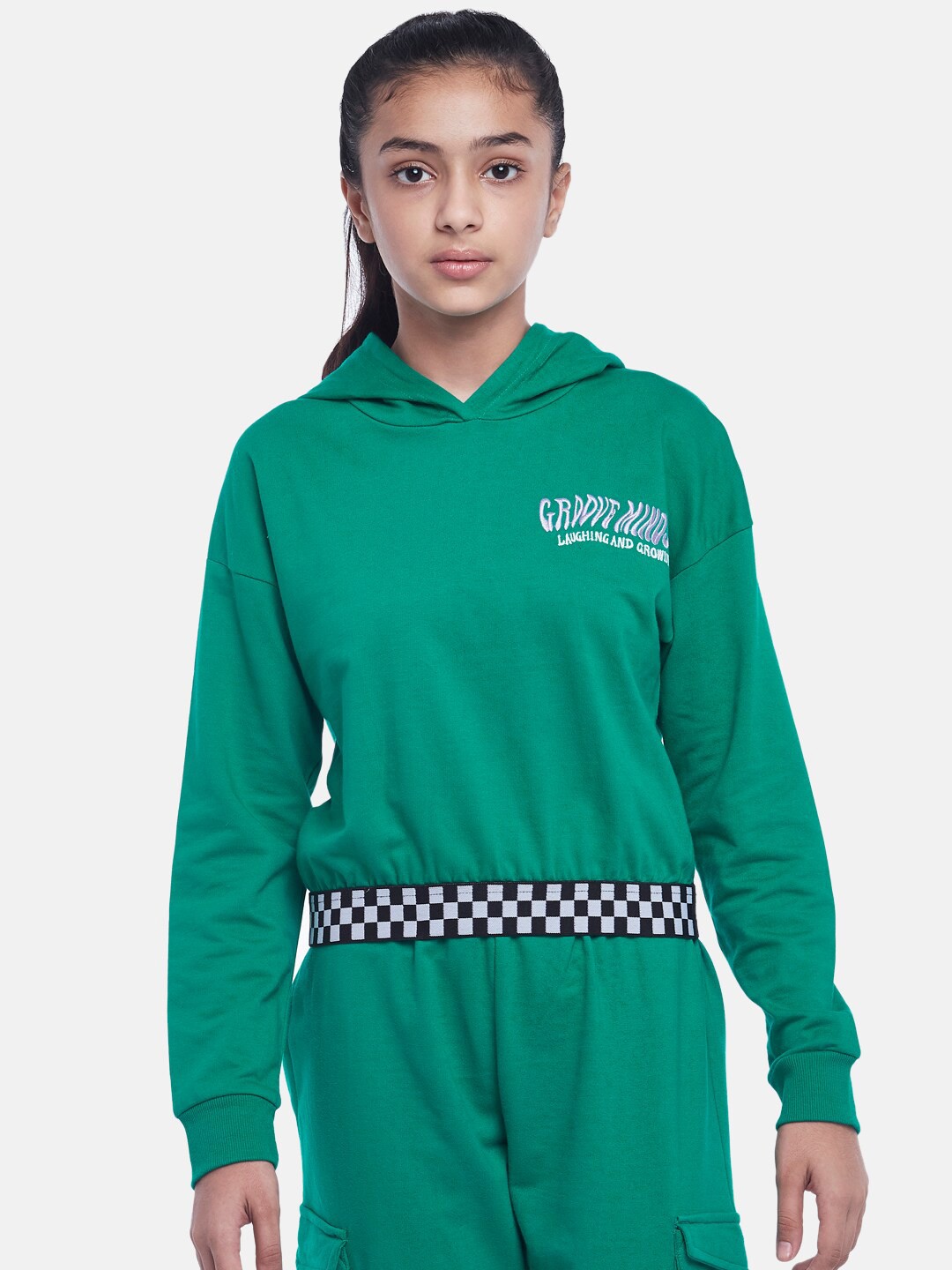 

Coolsters by Pantaloons Girls Green Cotton T-shirt