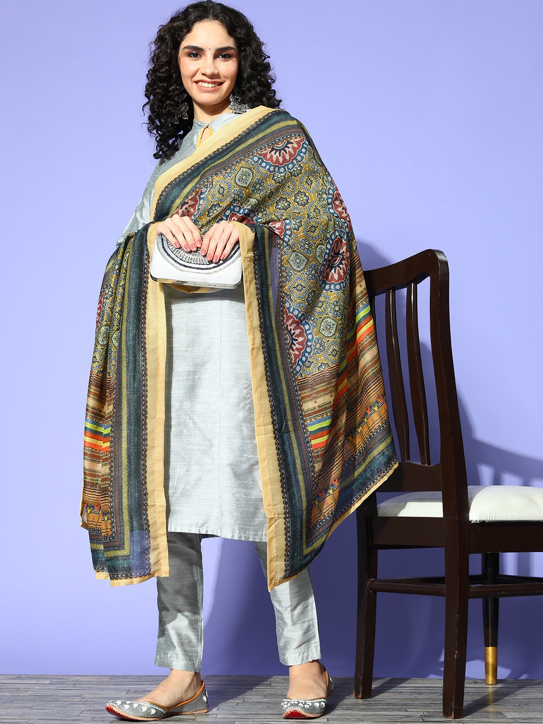 

SheWill Women Chic Mustard Dupatta