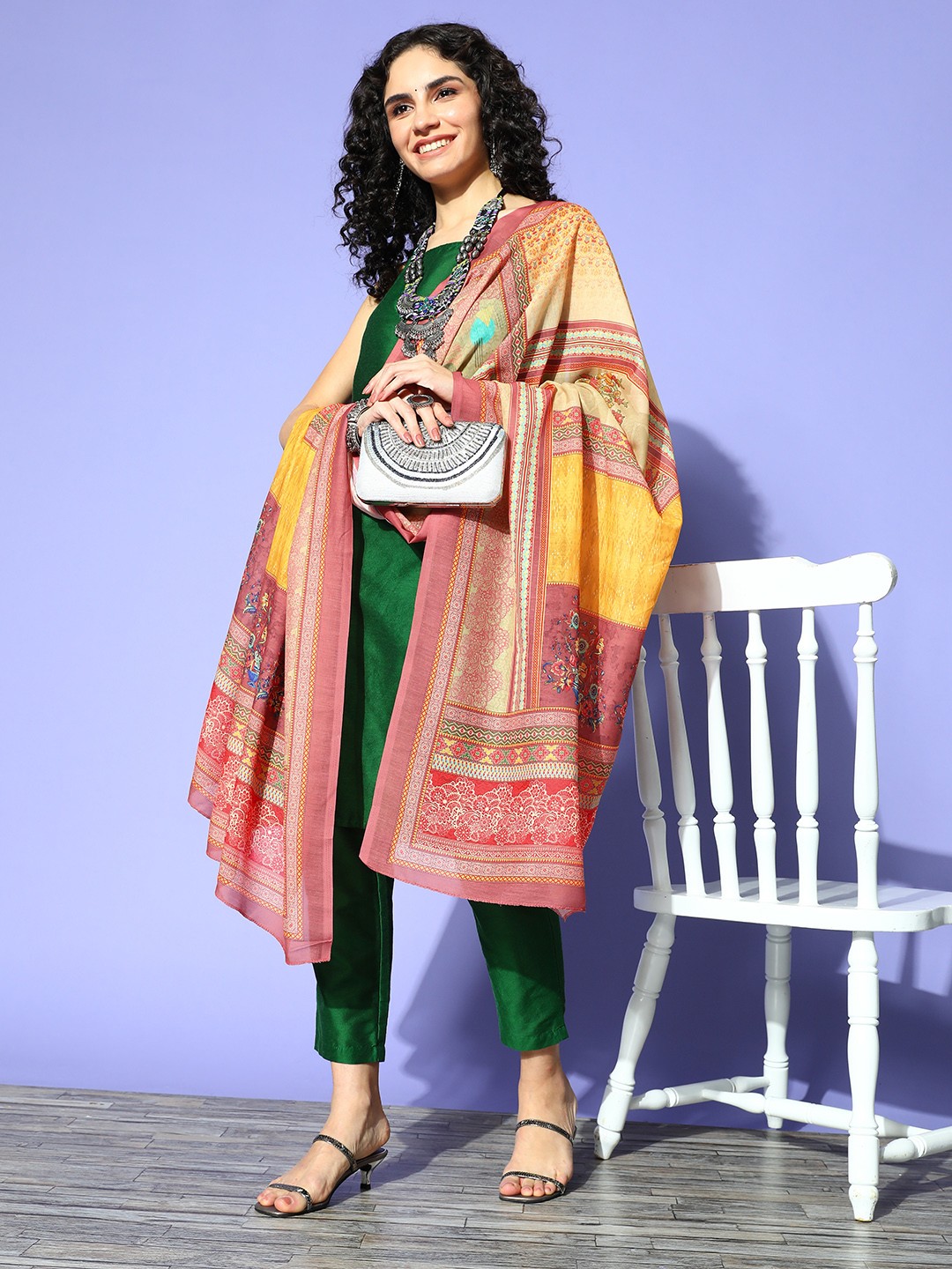 

SheWill Women Chic Mustard Dupatta
