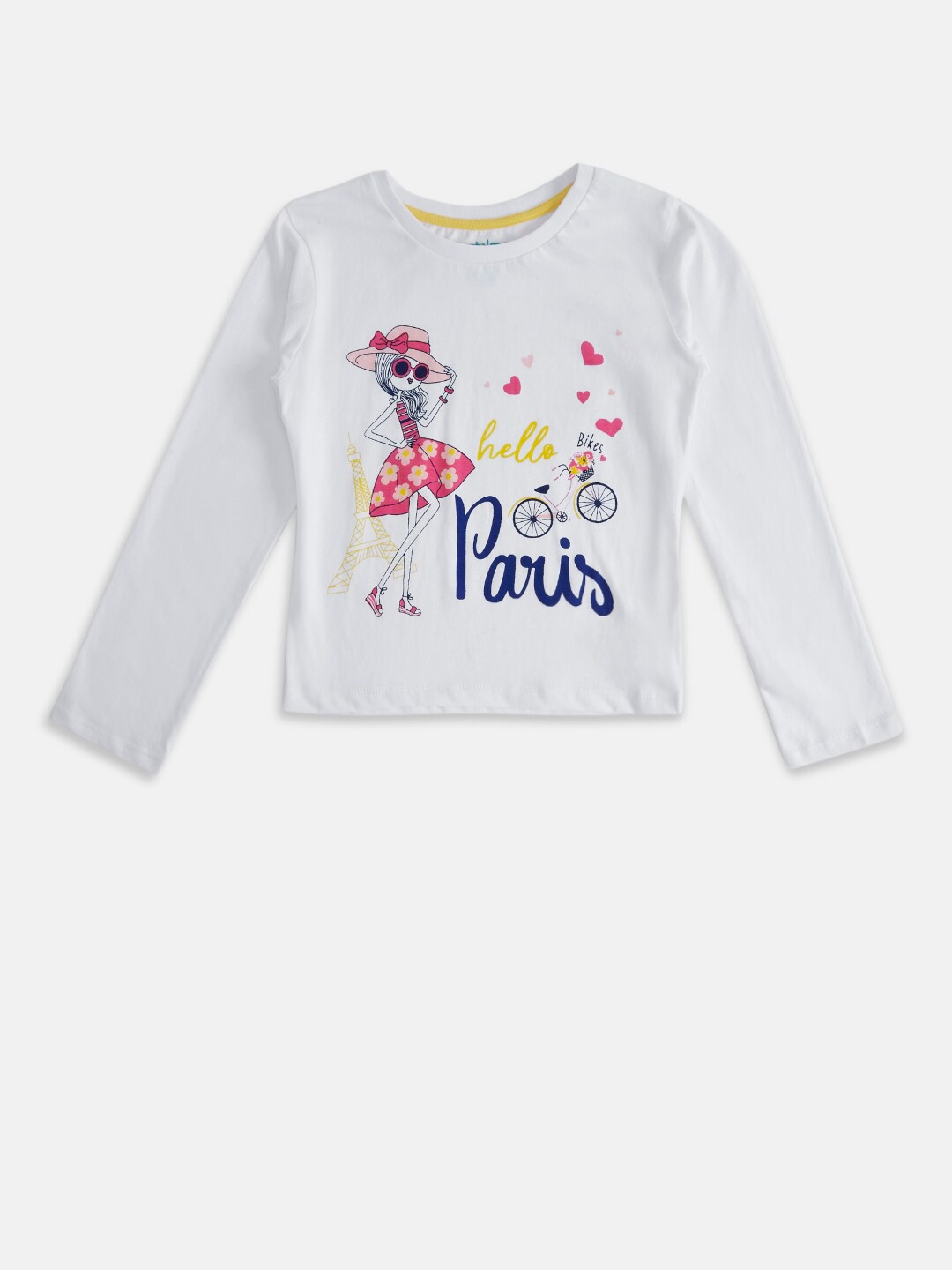 

Pantaloons Junior Girls White Printed T-shirt