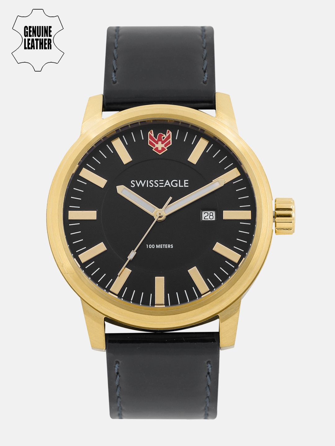 

Swiss Eagle Men Black Analogue Watch SE-9107-01