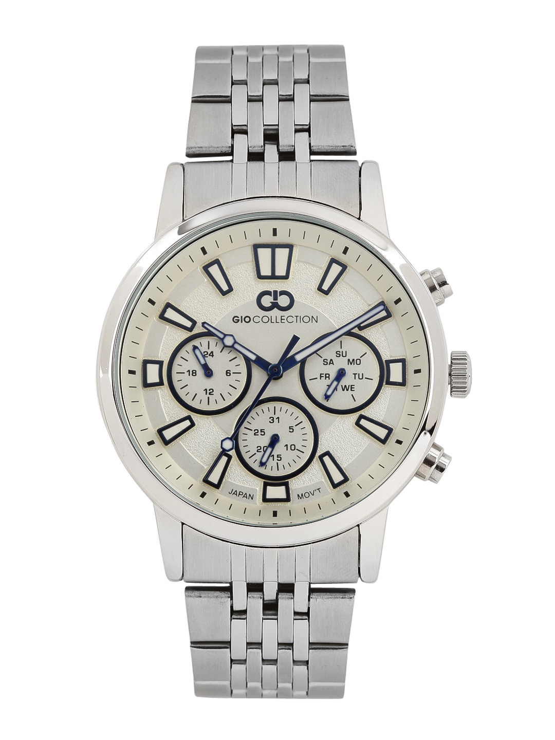 

GIO COLLECTION Men Silver-Toned Analogue Watch