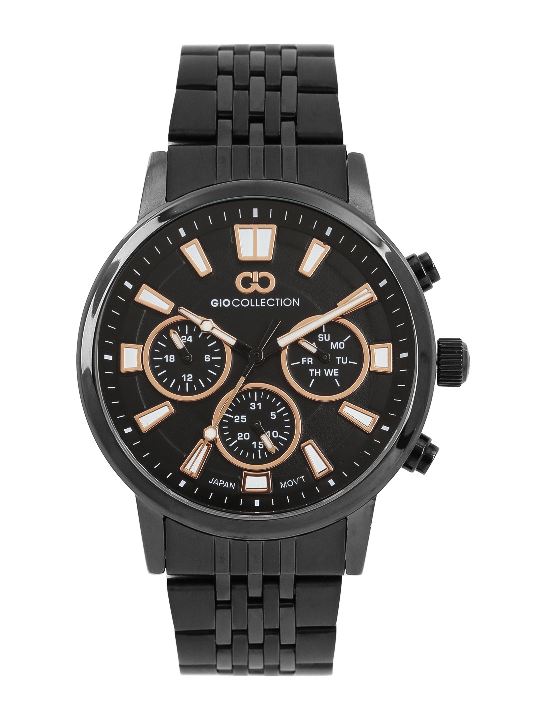 

GIO COLLECTION Men Black Analogue Watch