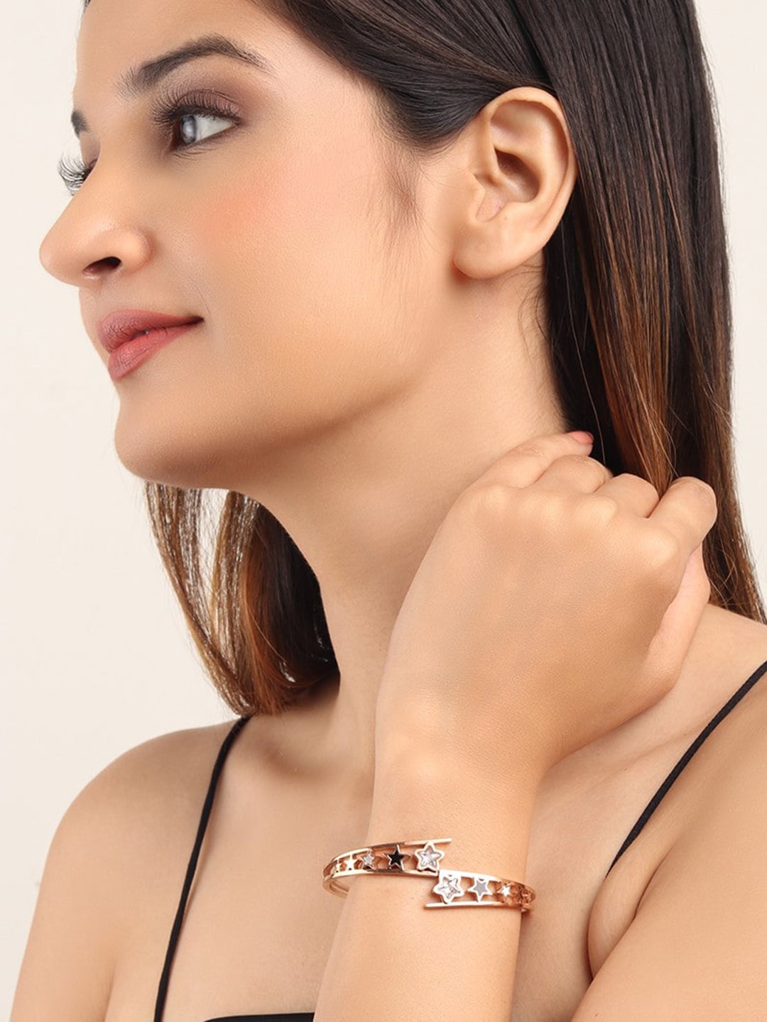 

LAIDA Women Rose Gold-Plated Link Bracelet