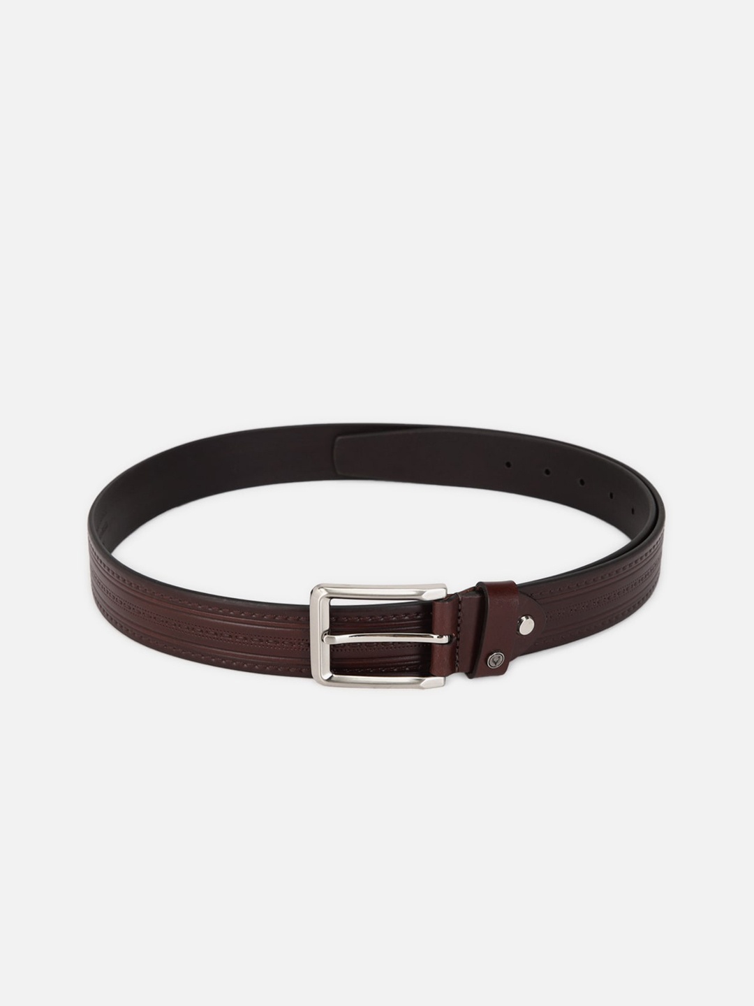 

Allen Solly Men Brown Textured Leather Belt
