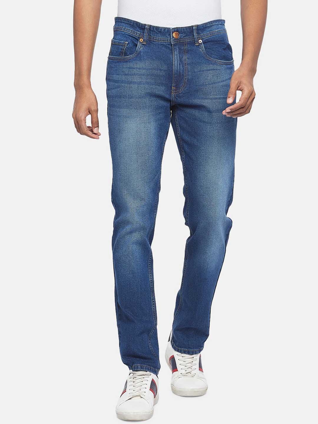 

People Men Blue Skinny Fit Light Fade Jeans