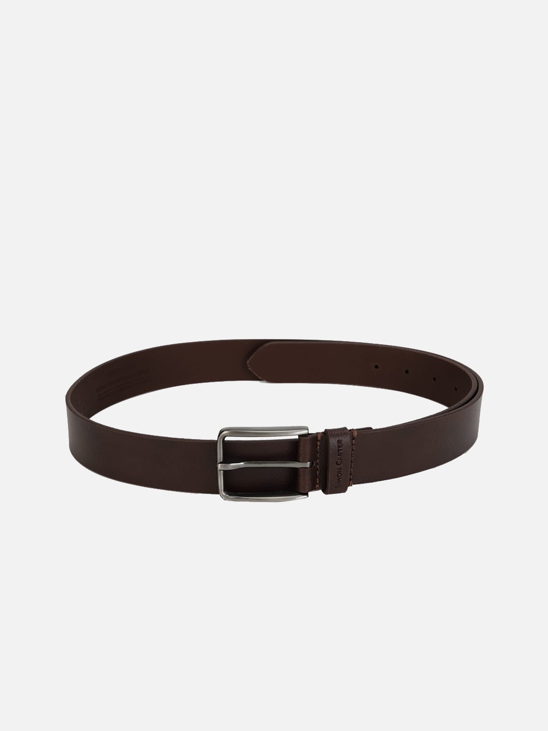 

SIMON CARTER LONDON Men Brown Leather Formal Belt