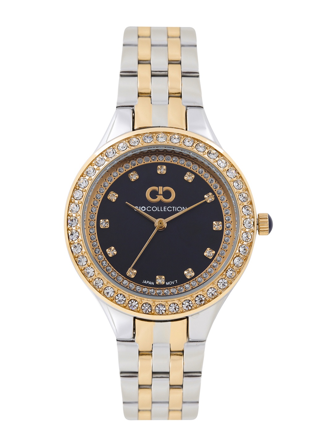 

GIO COLLECTION Women Black Embellished Analogue Watch G2031-44