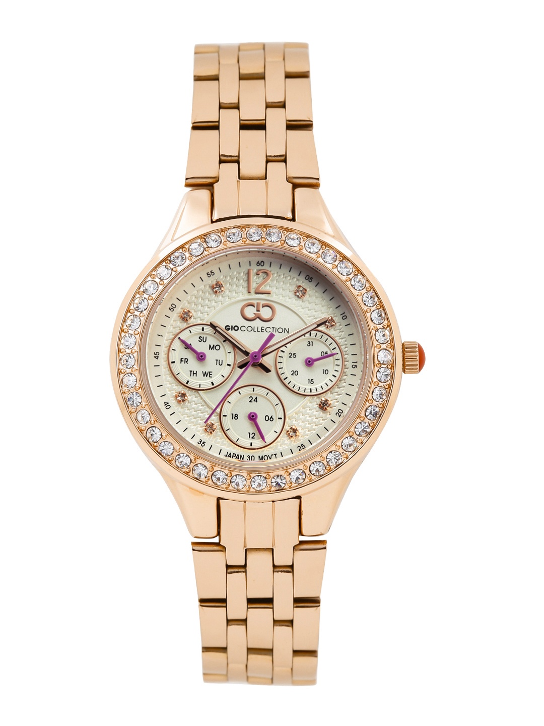 

GIO COLLECTION Women White Embellished Analogue Watch G2032