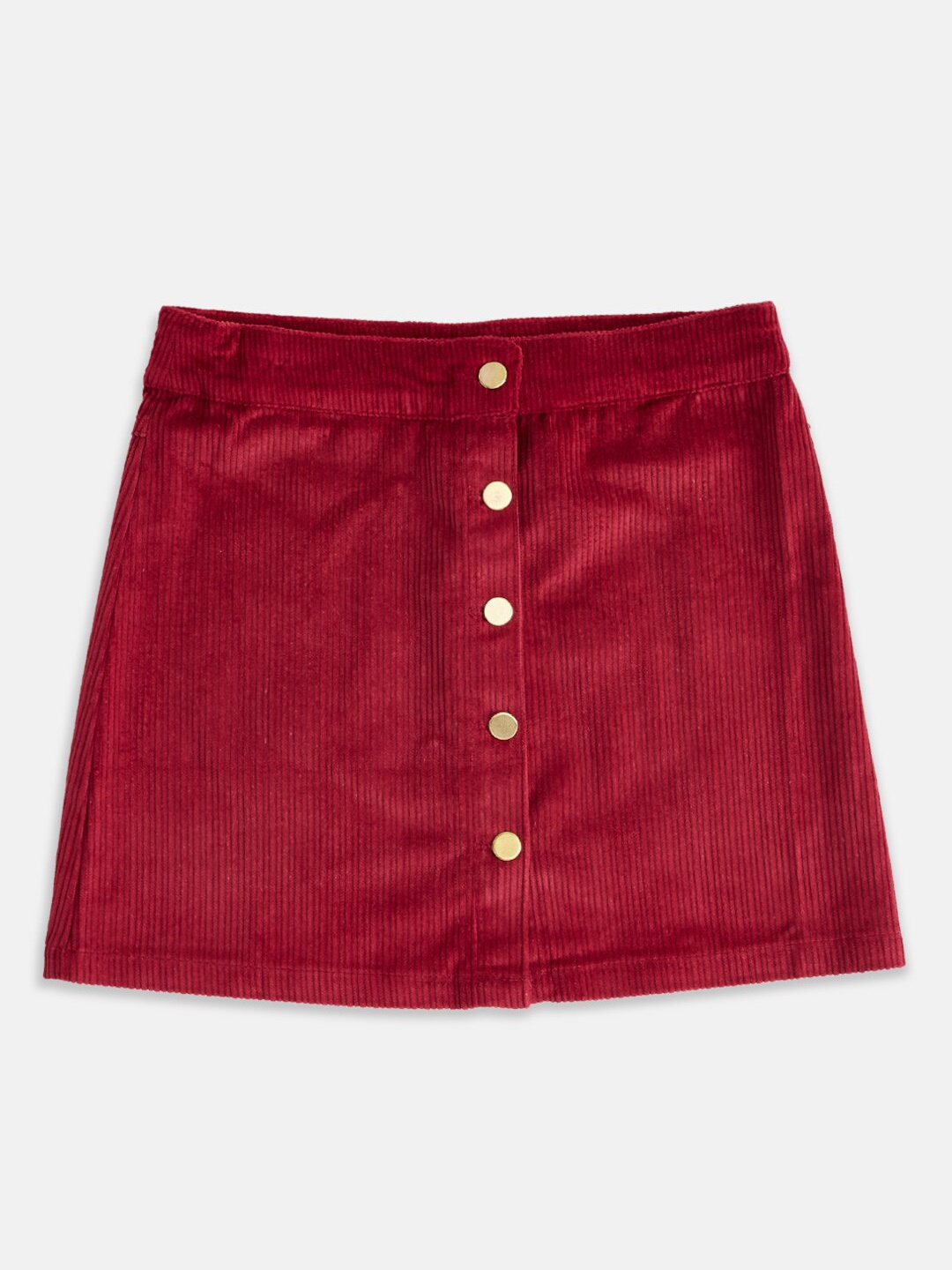 

Pantaloons Junior Girls Maroon Solid Mini Skirt