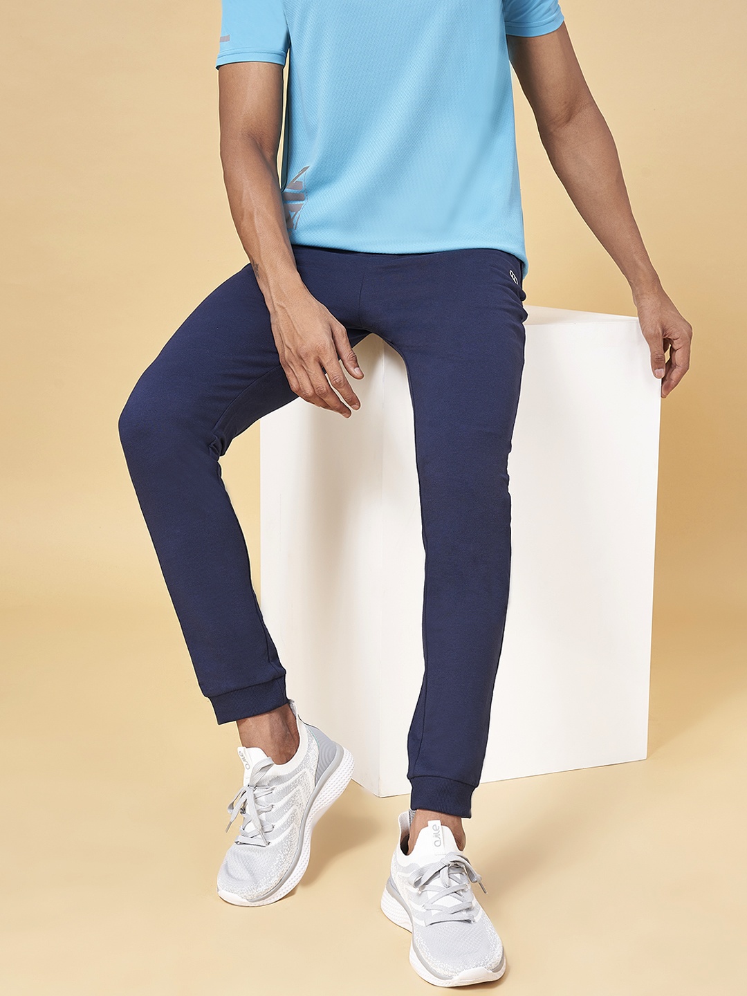 

Ajile by Pantaloons Men Navy Blue Solid Slim-fit Joggers