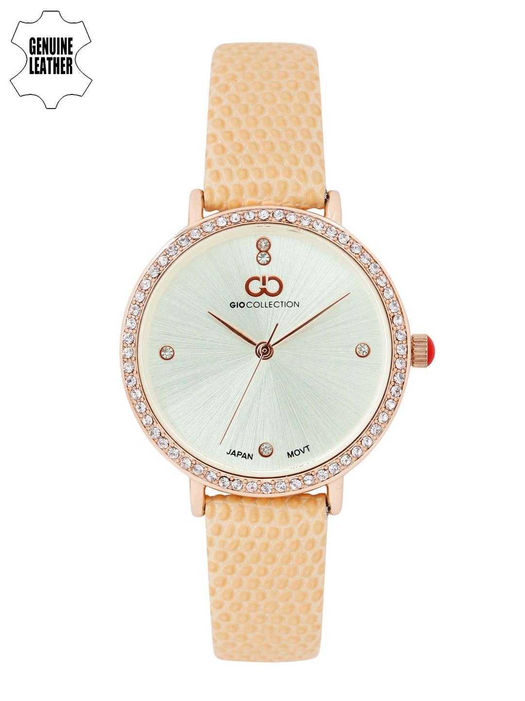 

GIO COLLECTION Women Silver-Toned Embellished Analogue Watch G2033-04