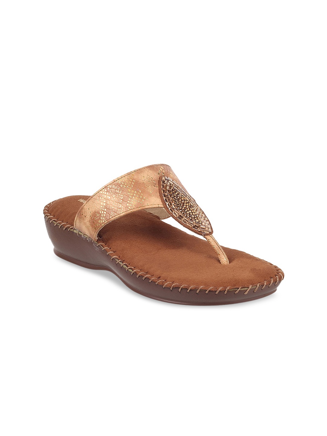 

WALKWAY by Metro Women Brown Open Toe Flats