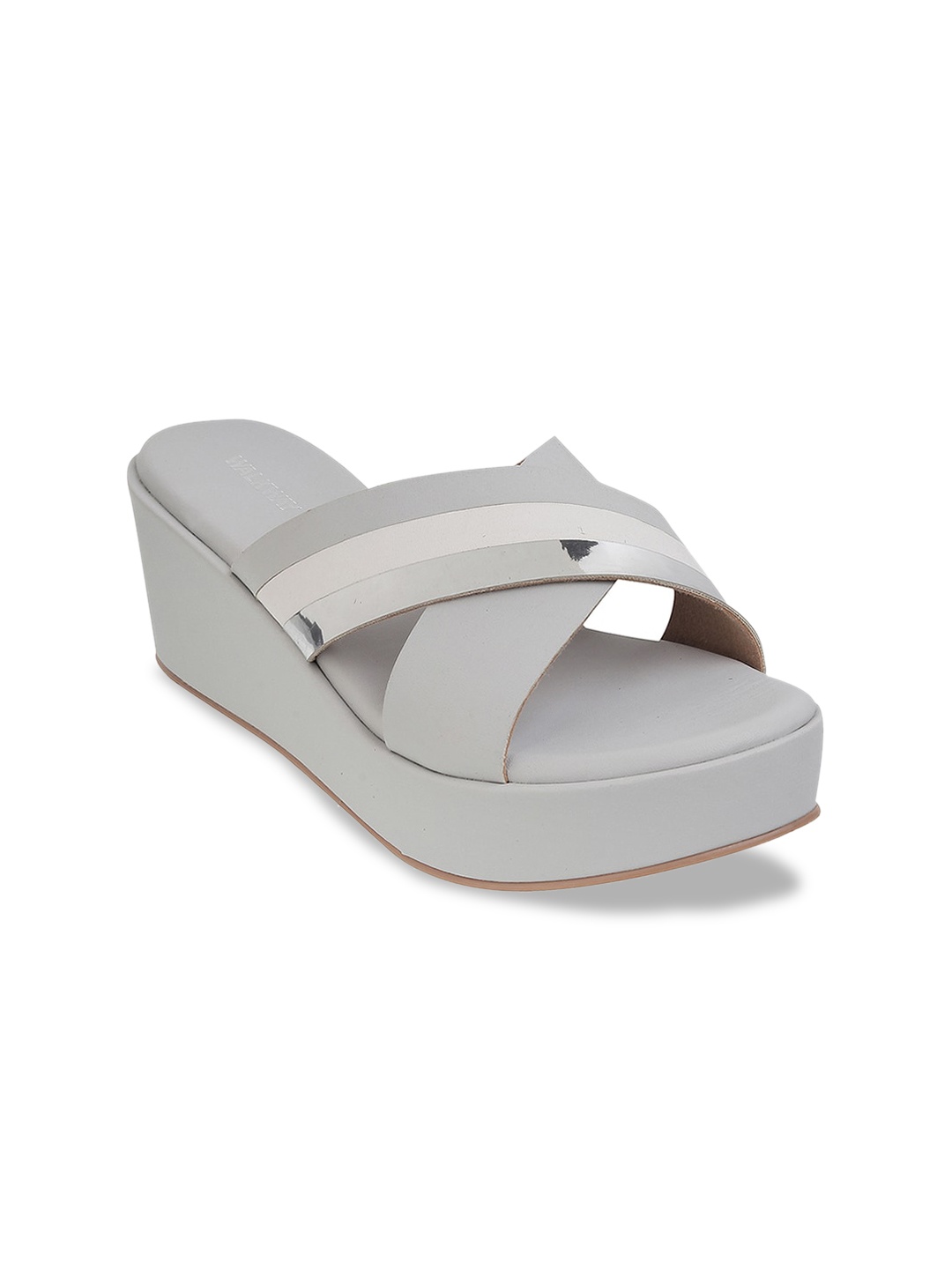 

WALKWAY by Metro Grey Solid Wedge Sandals