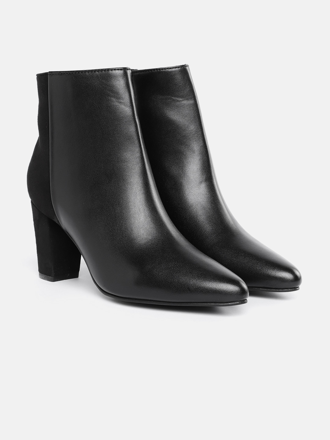 

DressBerry Women Black Solid Mid-Top Block Heel Regular Boots