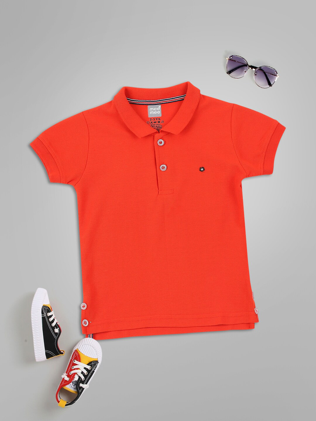 

MeeMee Boys Red Polo Collar T-shirt
