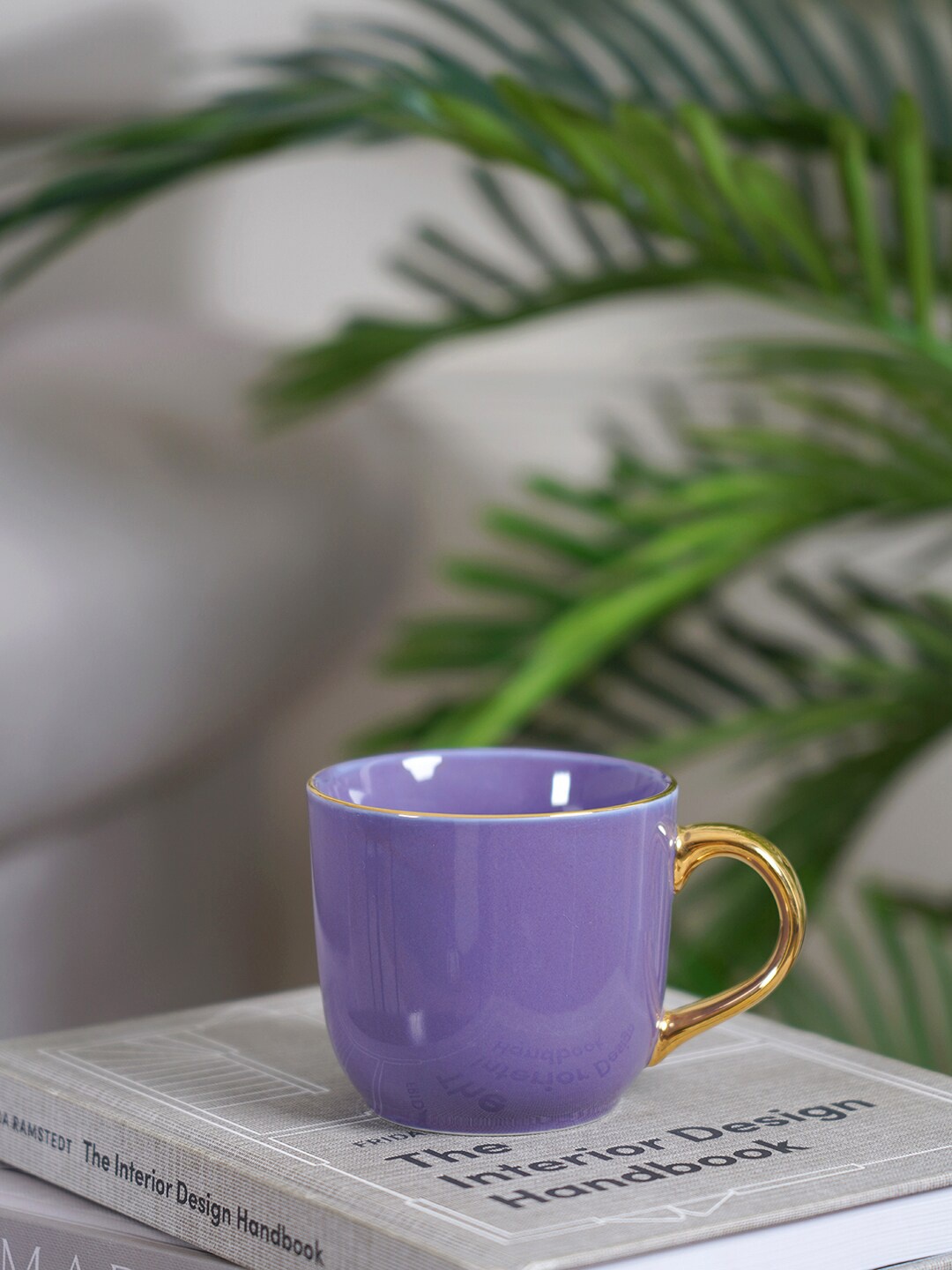 

Pure Home and Living Set of 2 Microwave safe Porcelain Glossy 330ml each, Purple