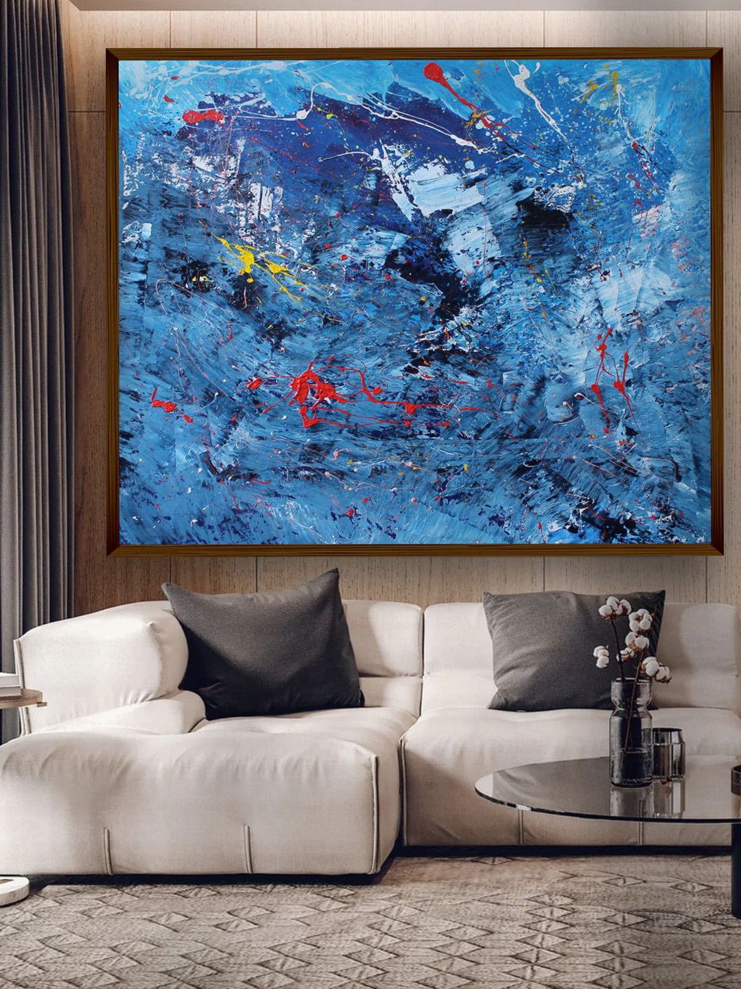 

The Art House Blue Abstract Painting Wall Art