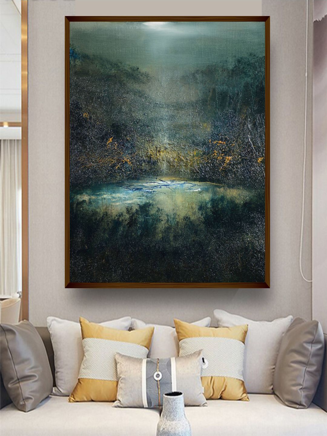 

The Art House Green & Yellow Abstract Painting Wall Art