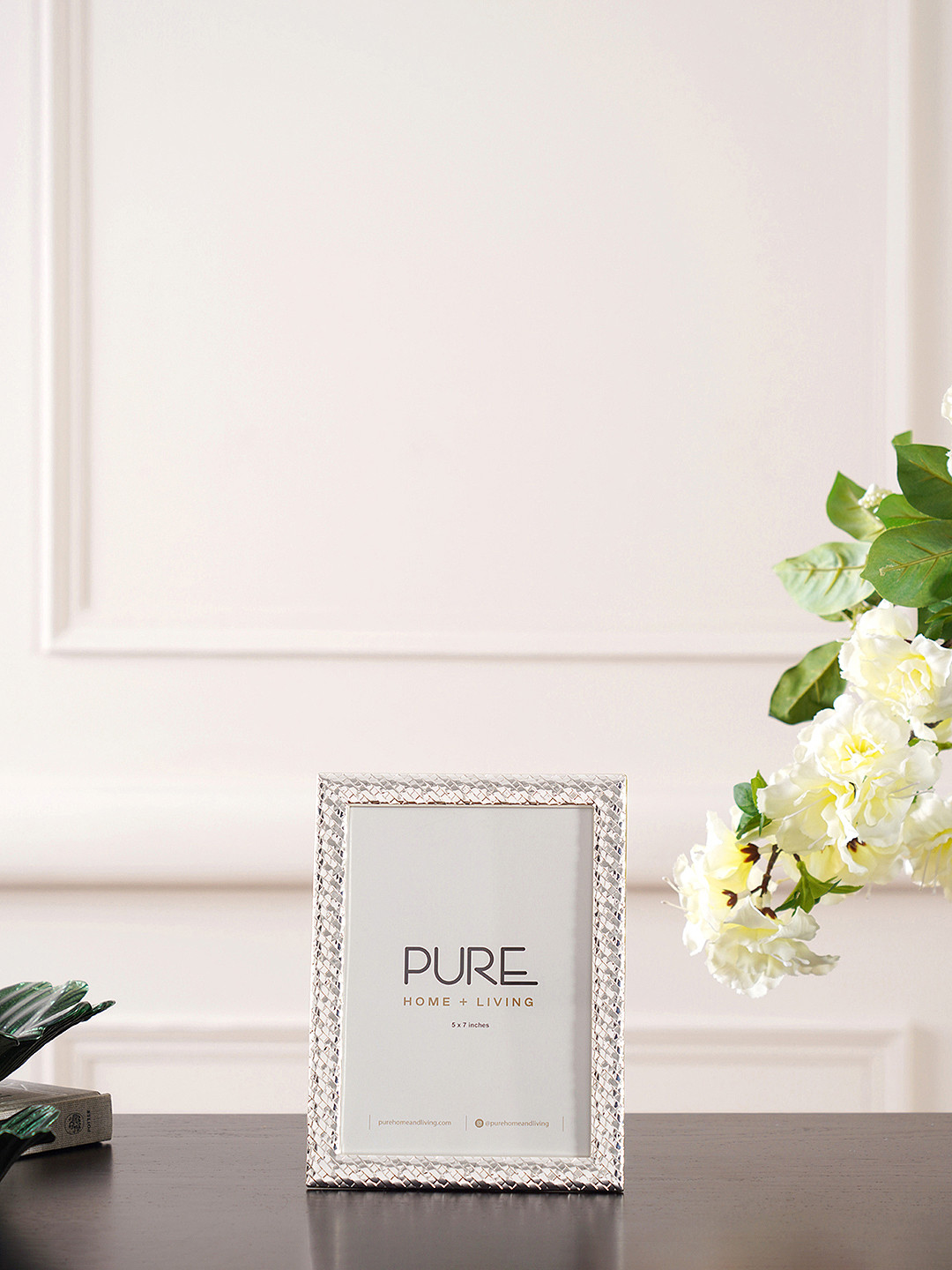 

Pure Home and Living Silver-Plated Textured Photo Frames